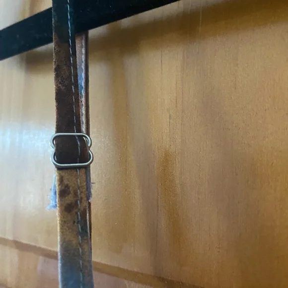 Micas Marble Print Satin Slip Dress Blue Brown Cowl Neck Midi Size M - Picture 8 of 13